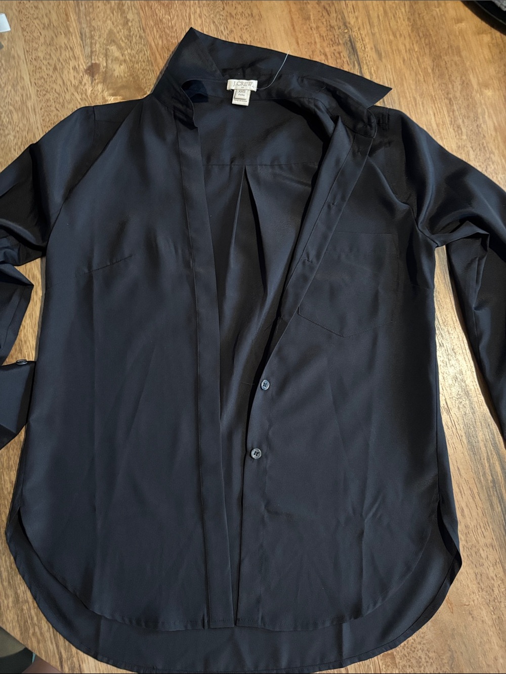 J. Crew Men's Black Button-Up Dress Shirt